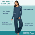 Long Sleeve Pajama Set Deep Blue Heather